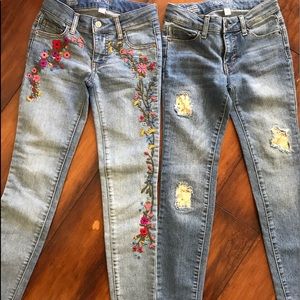 2 pairs Cherokee super skinny jeans